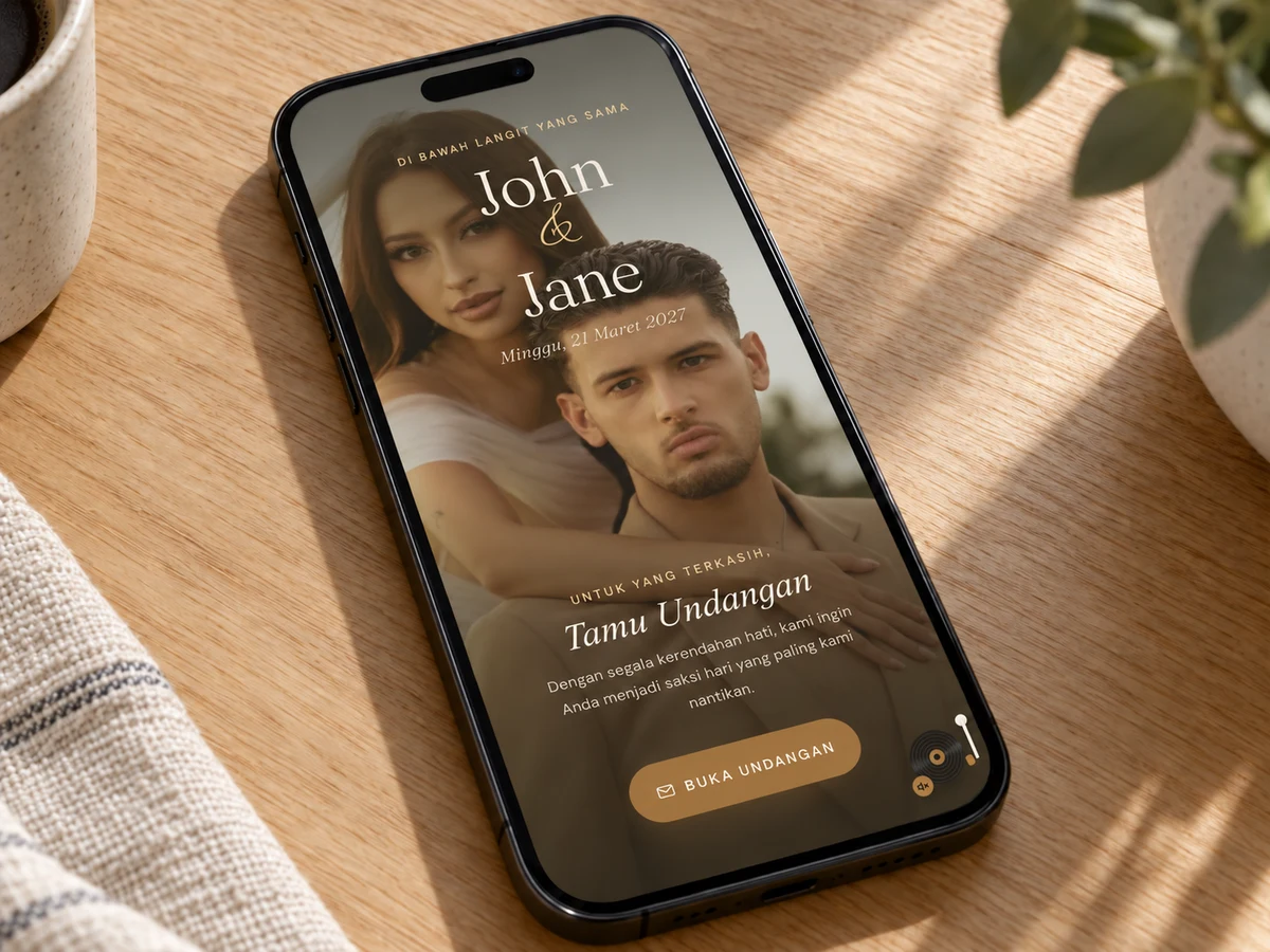 Contoh undangan pernikahan digital Athena